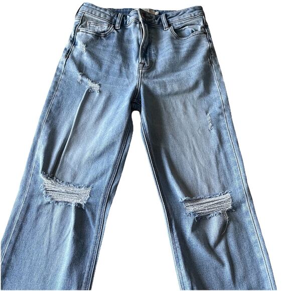 Hidden Los Angeles Mom Jeans Distressed Blue Stretch Grunge Edgy Capsule Size 28 - Picture 8 of 8
